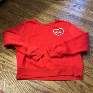 Red Barbie sweatshirt. Size medium. Like new